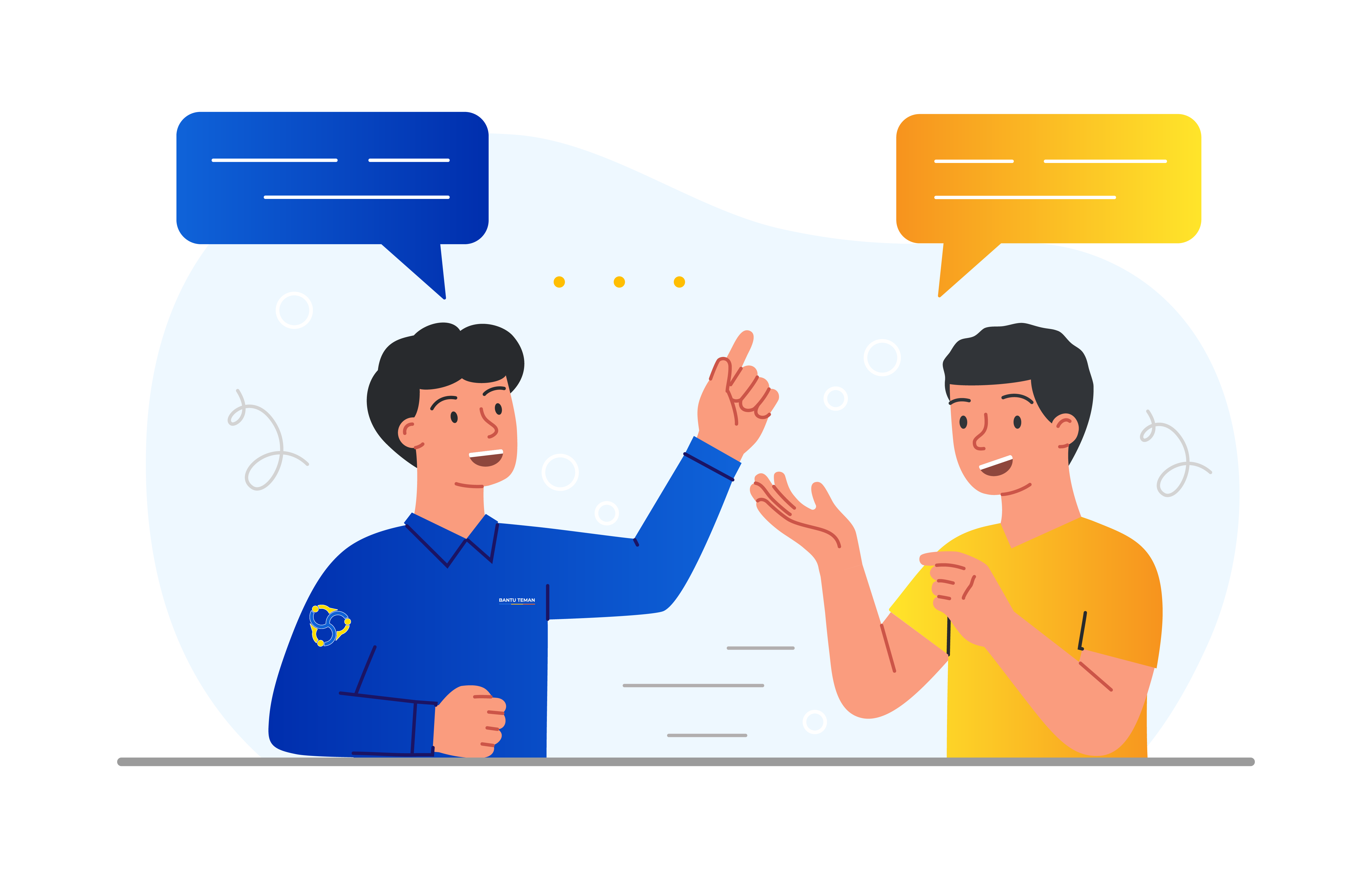 Bantu Teman Illustration